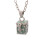 brass retro square ash photo box pendant chain 1