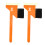 2Pcs Orange ABS Ice Scraper with Nylon Brush Car Snow Removal Tool 1