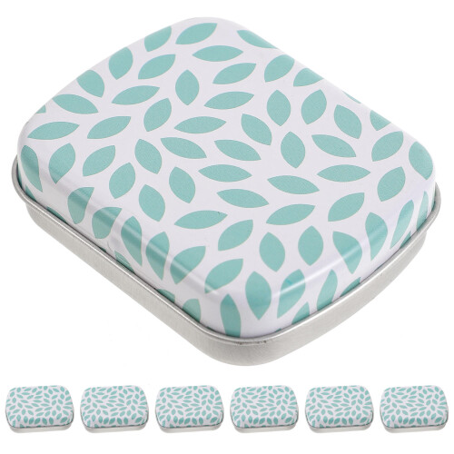 6 pcs small rectangular tin box for candy and small items storage