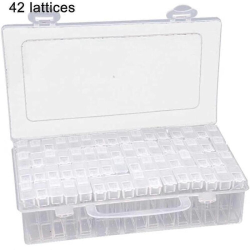 42/84 Grid Transparent Box DIY Handmade Beaded Painting Storage Box 2