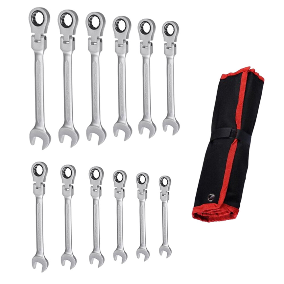 12Pcs Ratchet Wrenches Kit Durable Vanadium Material For Car Repair 3294012003150
