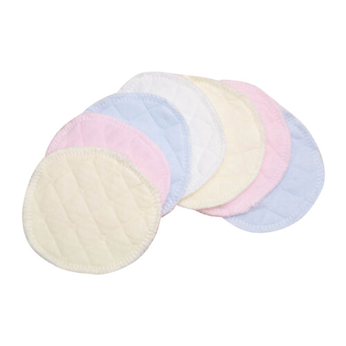 6 pcs reusable cotton nursing pads, absorbent two-layer, washable 1