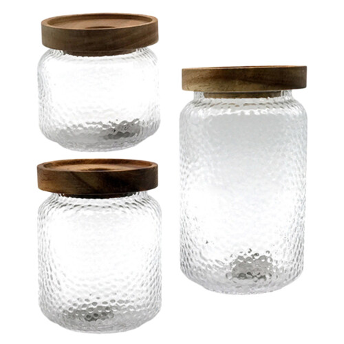 glass jar with lid food container set for tea coffee beans storage 2