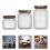 glass jar with lid food container set for tea coffee beans storage 2