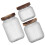 glass jar with lid food container set for tea coffee beans storage 8