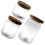 glass jar with lid food container set for tea coffee beans storage 10