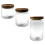 glass jar with lid food container set for tea coffee beans storage 6
