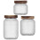 glass jar with lid food container set for tea coffee beans storage 7