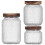 glass jar with lid food container set for tea coffee beans storage 5