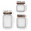 glass jar with lid food container set for tea coffee beans storage 11
