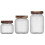 glass jar with lid food container set for tea coffee beans storage 1