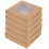 5pcs kraft paper bakery boxes with window for cake cookie packaging 3