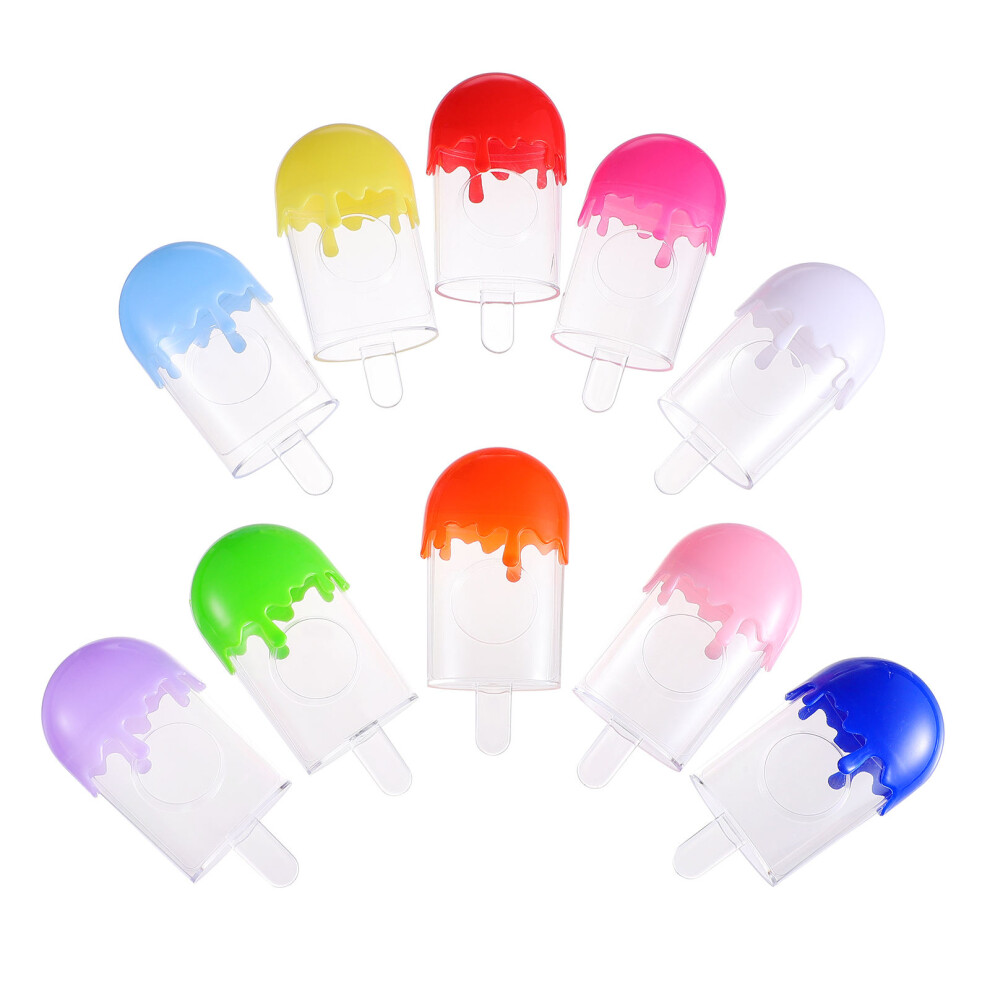 Vaguelly Cream 10Pcs Ice Shape Empty Eyelash Storage Boxes For False Lashes