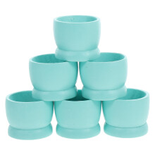 6 pcs wooden easter egg cups, decorative holders for kitchen