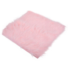 Rug Small Long Plush Rug Pink 1set