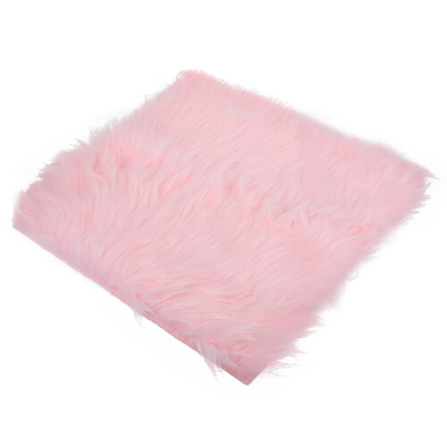 Rug Small Long Plush Rug Pink 1set