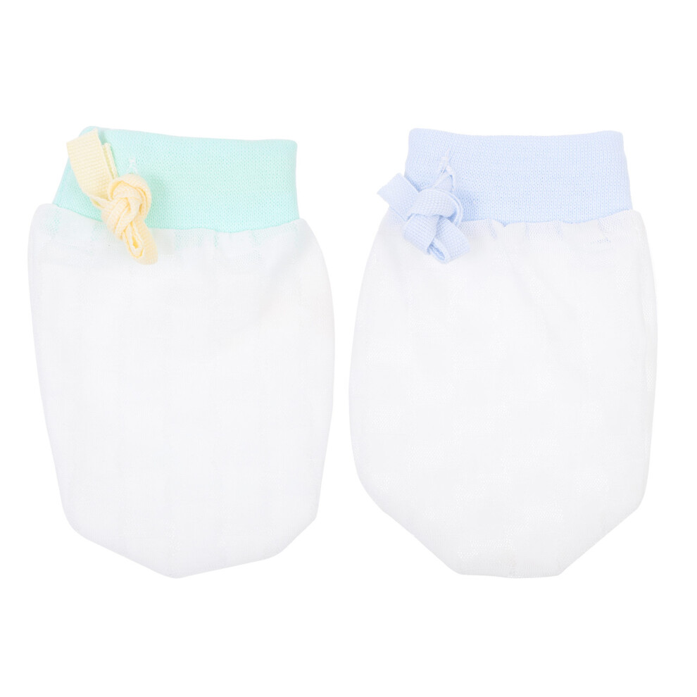 2 Pairs Ant-Scratch Baby Mittens Newborn Ice Silk Gloves Vaguelly