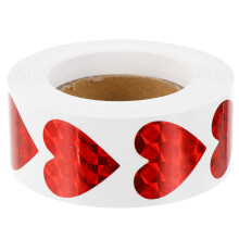 10X Milieuvriendelijke Hart Stickers Voor Envelop En Cadeau