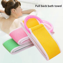 Exfoliating Bath Shower Towel Body Deep Cleaning Washing Pull Back Scrubbing Towel Scrubber