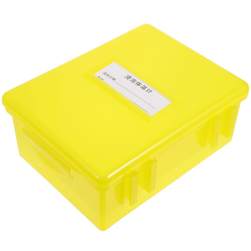 Lightweight Yellow Thermometer Holder Storage Box for Hospital Use