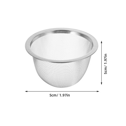 8Pcs Stainless Steel Mesh Tea Infuser Silver Durable Teapot Strainers 1
