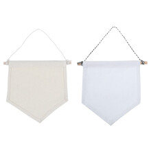 2pcs pin display pennant lapel badge flag blank canvas wall banner