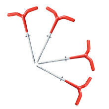 4pcs ice fishing tent brackets spiral drill stakes winter use