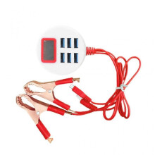 Car Motorcycle USB Hub Charging Station for Phone for DC Converter with Battery
