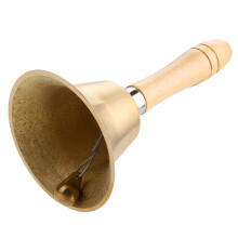 Robuster 8 cm Handglocke mit Holzgriff, kinderfreundliche Mehrzweckhandglocke geeignet für Schulaktivitäten