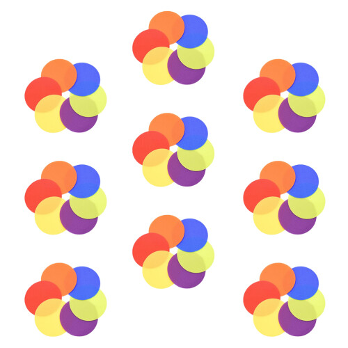 30Pcs Nylon Round Carpet Mark Stickers Assorted Colors for Classroom 2