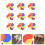 30Pcs Nylon Round Carpet Mark Stickers Assorted Colors for Classroom 4