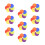 30Pcs Nylon Round Carpet Mark Stickers Assorted Colors for Classroom 5