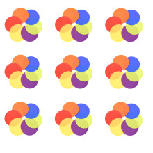 30Pcs Nylon Round Carpet Mark Stickers Assorted Colors for Classroom