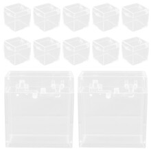 12St Kleine Plastic Mineralen Opbergbox Met Heldere Afdekking