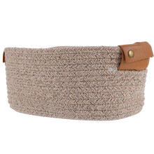 Coffee Cotton Rope Basket for Toy and Bathroom Storage