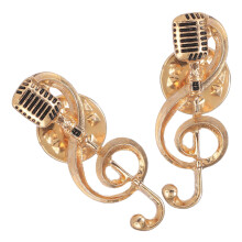 2pcs microphone brooches lapel pins for music lovers men women