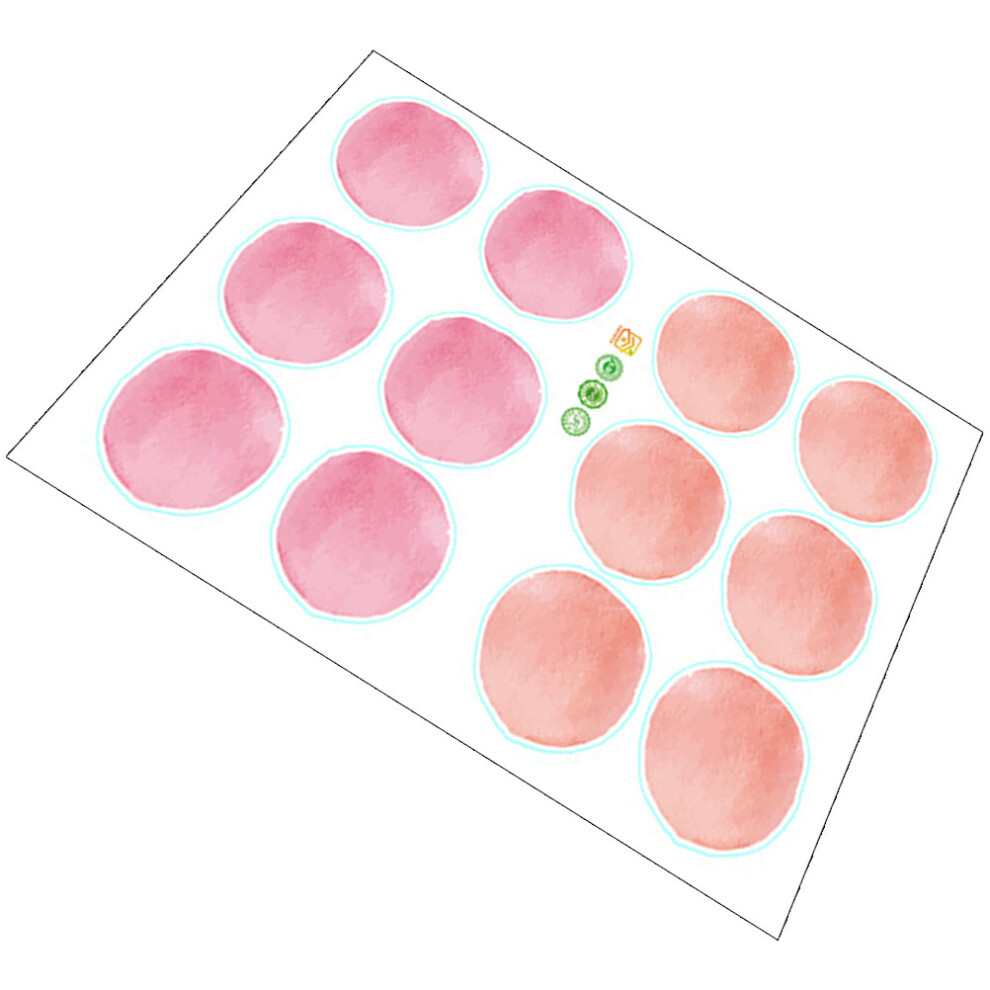Aboofan 12Pcs Delicate Pink Dot Pvc Wall Stickers For Baby And Classroom Decor