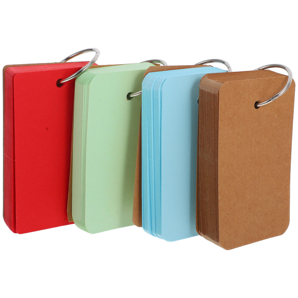 Photos - Notebook 4pcs Kraft Paper Binder Ring Easy Flash Cards Memo Pads