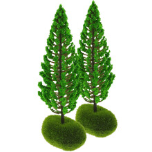 2St Decoratieve Kunstbomen Groen Voor Miniatuur Diorama En