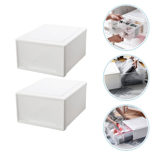 2pcs wardrobe storage box closet clothes organizer drawer toy case 2