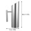 1pc stainless steel large capacity cold water kettle silver 2