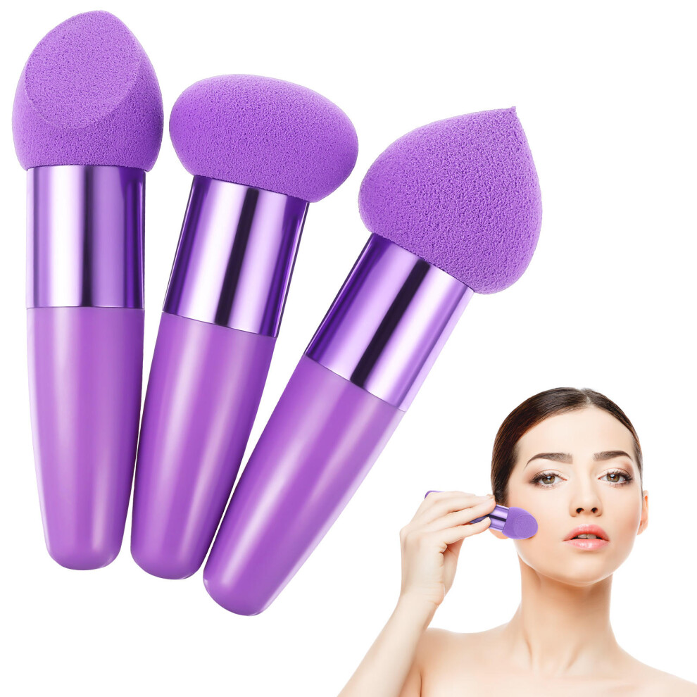 Ohphcall 3 Pcs Makeup Sponges With Handle For Foundation And Cosmetics