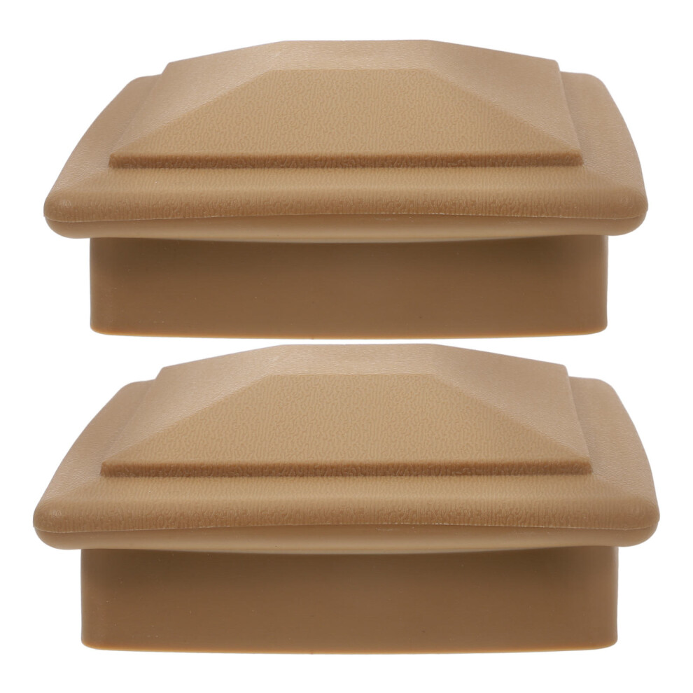 2 Pcs Vinyl Pvc Fence Post Caps For Decks Or Corridors 3294042610656