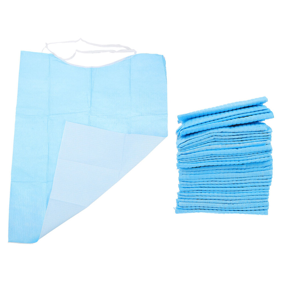 60Pcs Disposable Waterproof Oil-Proof Eating Bibs For Elderly Nursing Ohphcall