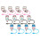 12pcs reusable straw covers end plugs caps protectors decors 9