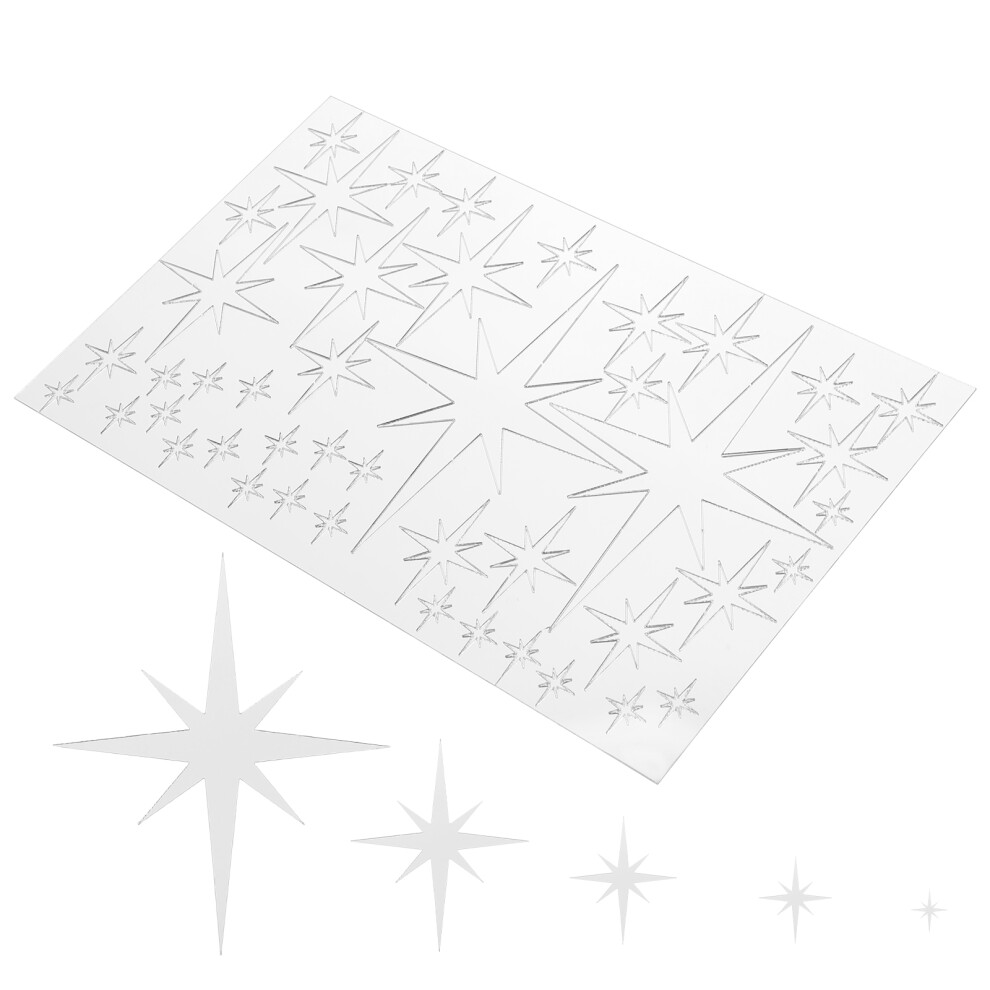 Adhesive Bathroom Mirror Wall Stickers 30X18cm Silver Vaguelly