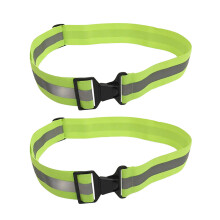 2 Pcs Webbing Belt Running Reflective Gear Waistband For Cycling
