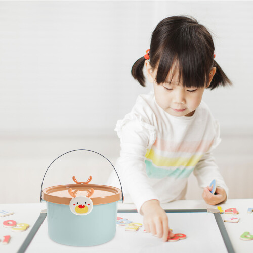 building blocks storage bucket with lid toy organizer 2