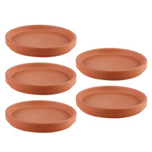 5pcs Ceramic Plant Flowerpot Saucers Planter Pot Holder Drainage Trays