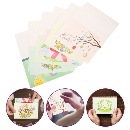 2 sets easter greeting cards with envelopes, themed blessing cards 2